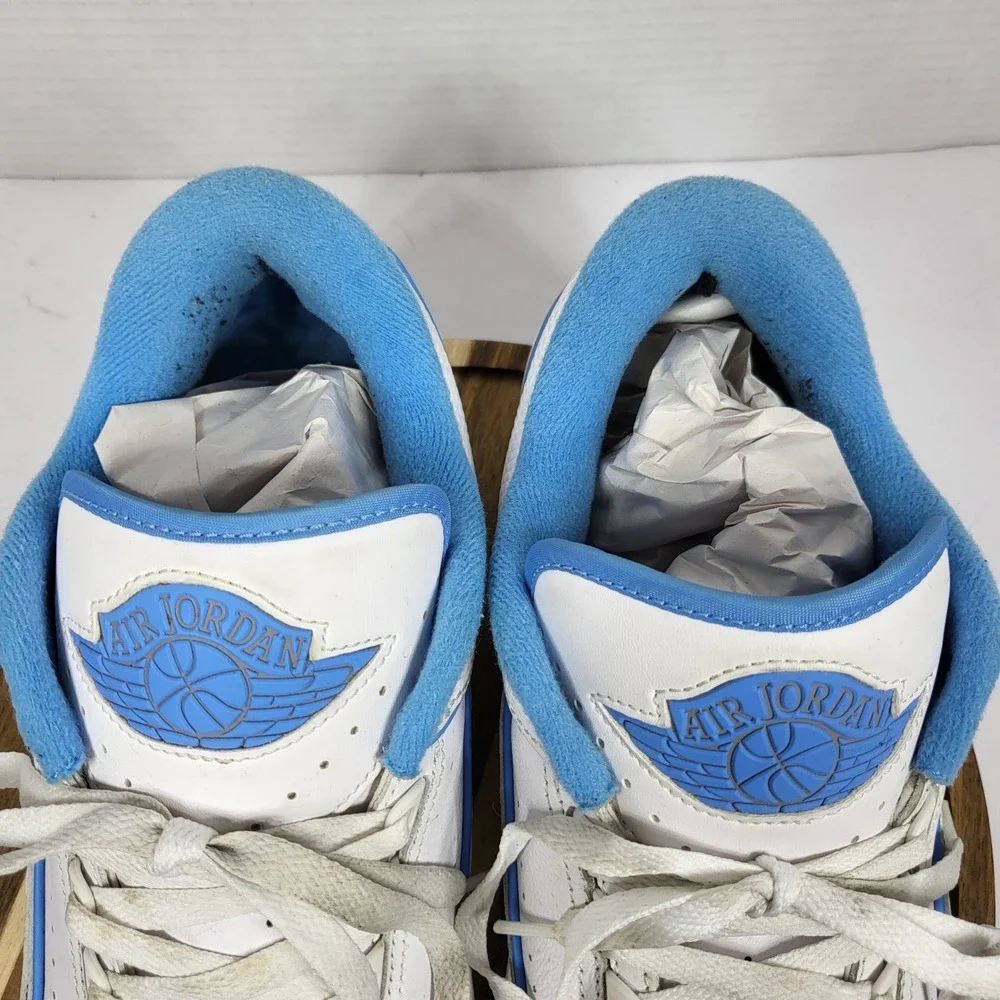 Jordan Air Jordan 2 Retro Low Mens 10 White Blue Good DV9956-104 Leather Sneaker